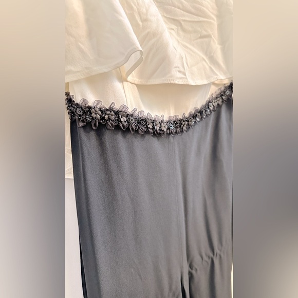 Intermix Womens Back Zip Layered Strapless Wide Leg Jumpsuit - Picture 3 of 8